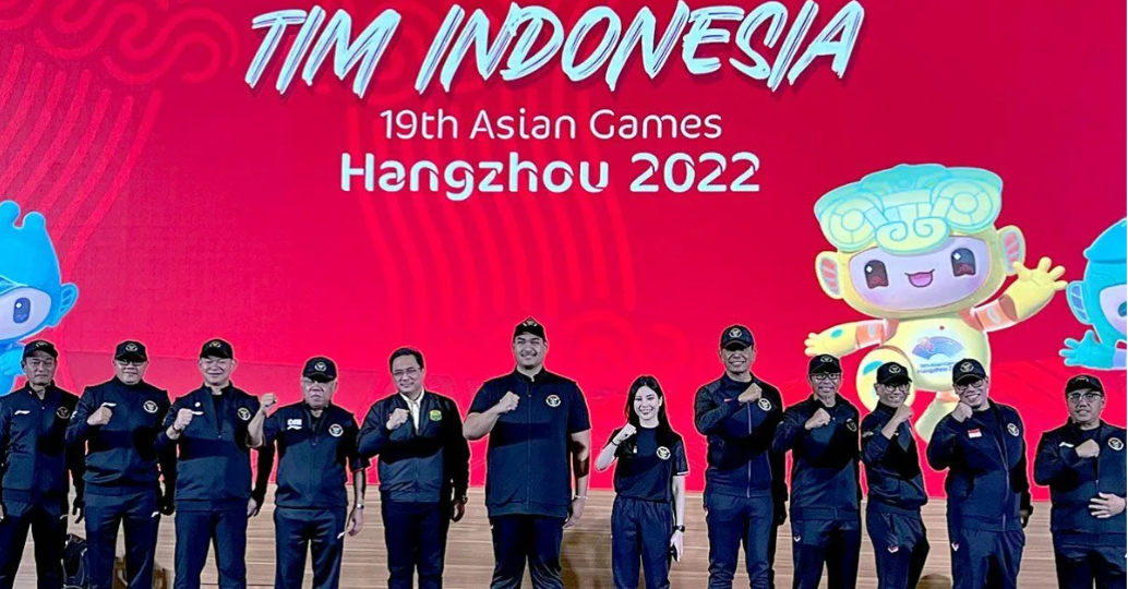 Pengukuhan Tim Indonesia untuk Asian Games 2022 Hangzhou yang dilaksanakan di Kantor Kementerian PUPR di Jakarta, Selasa (19/9/2023). Libassonline.com